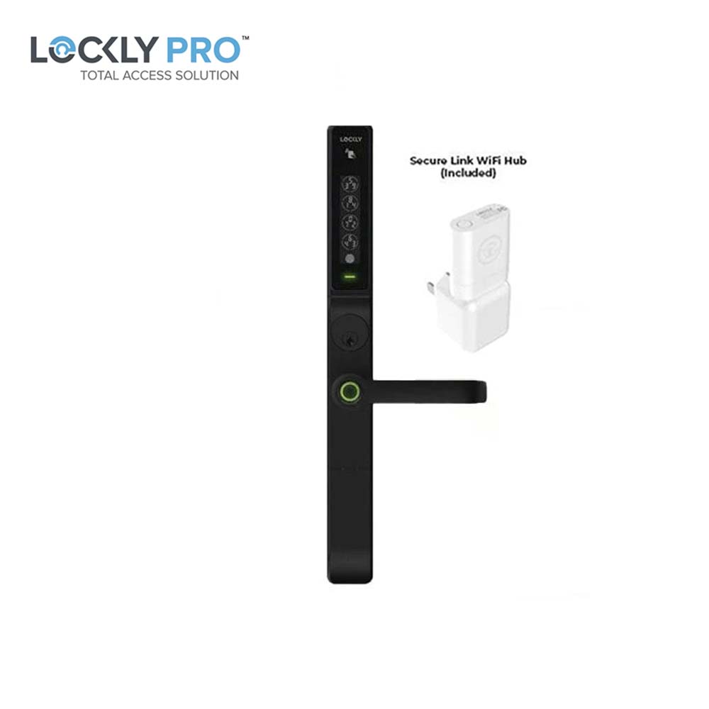 Lockly Guard - PGD238LM - Mortise Exit/Entry Lever Set - RFID - Fingerprint Reader - Wi-Fi-Bluetooth App - Defender 238LM