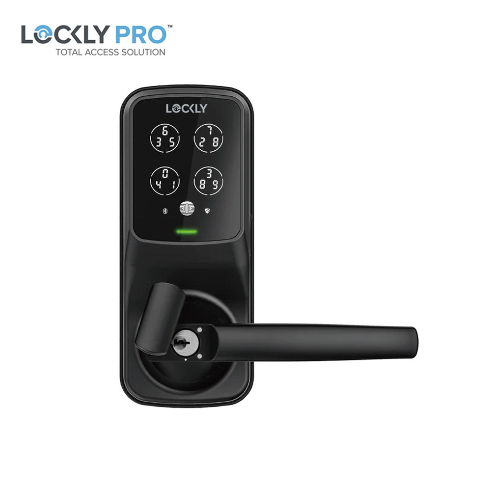 Lockly - PGD678W - Dual Locking Deadbolt and Latch - Fingerprint Reader - Wi-Fi/Bluetooth App - Keypad - Duo Compact Interconnected Editon