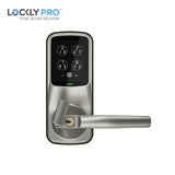 Lockly - PGD678W - Dual Locking Deadbolt and Latch - Fingerprint Reader - Wi-Fi/Bluetooth App - Keypad - Duo Compact Interconnected Editon