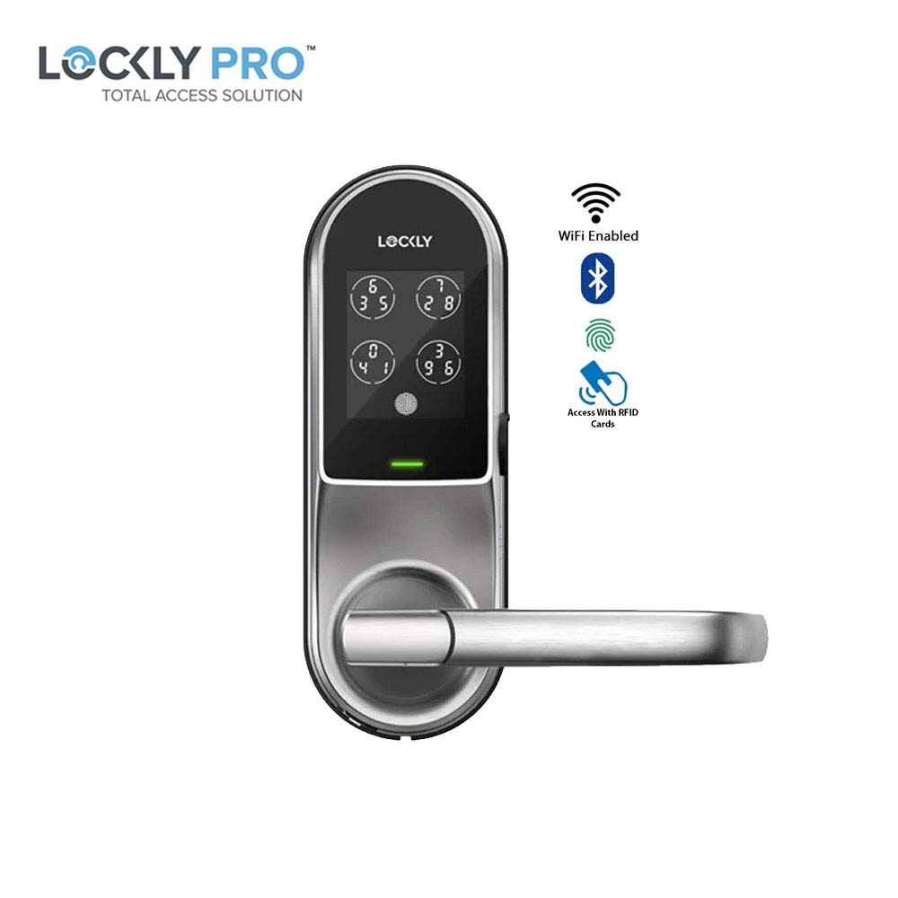 Lockly Guard - PGD698D - Doorbell Video Camera Smart Lock - Interconnected Deadbolt Latch - Fingerprint Reader - Wi-Fi/Bluetooth App - Vision Duo 698D