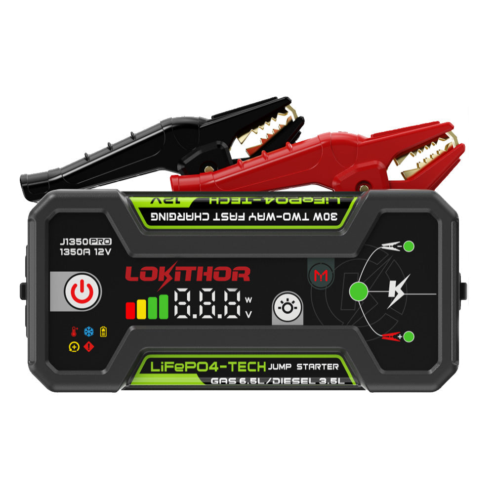 LOKITHOR J1350 PRO LifePO4 Type Pure Booster Jump Starter 1350A 12V 25.6Wh