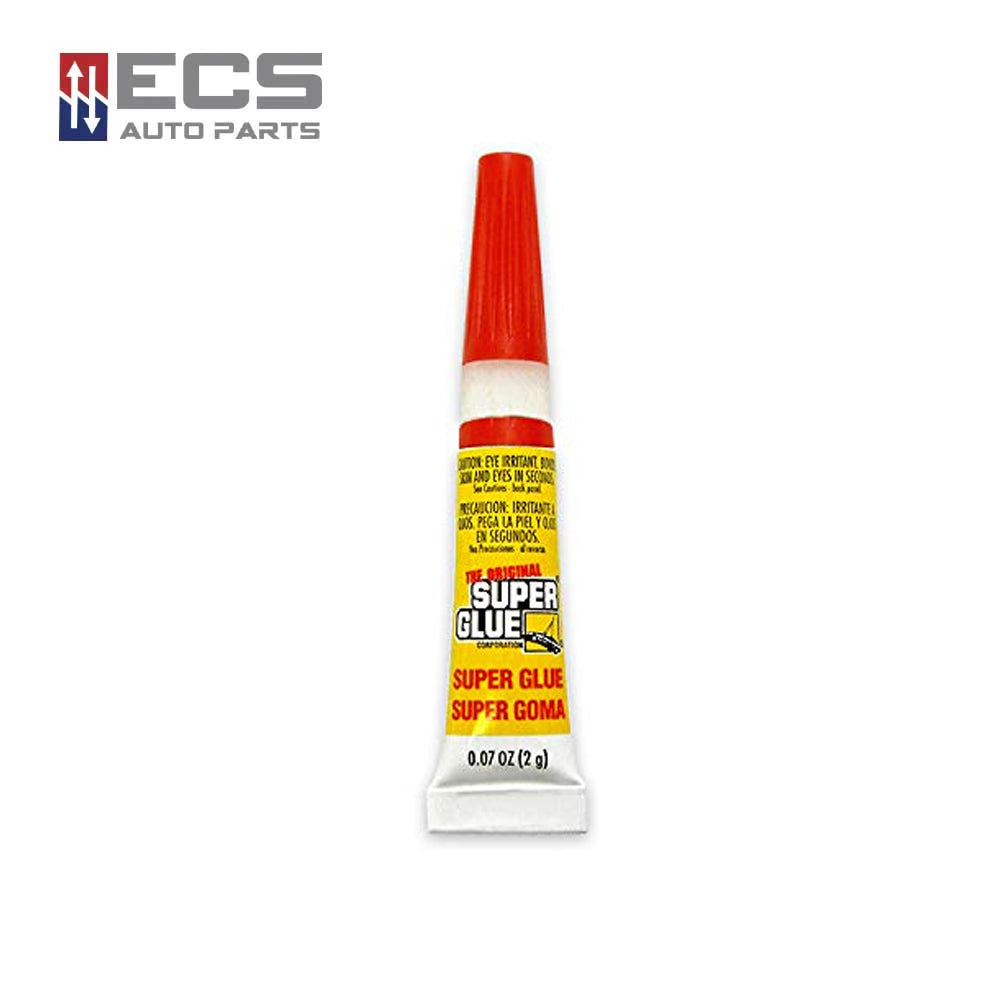 ECS AUTO PARTS Super Glue x 1 - Clear 2g Instant Adhesive, Tube Container Type, 10 to 30 sec. Application Time