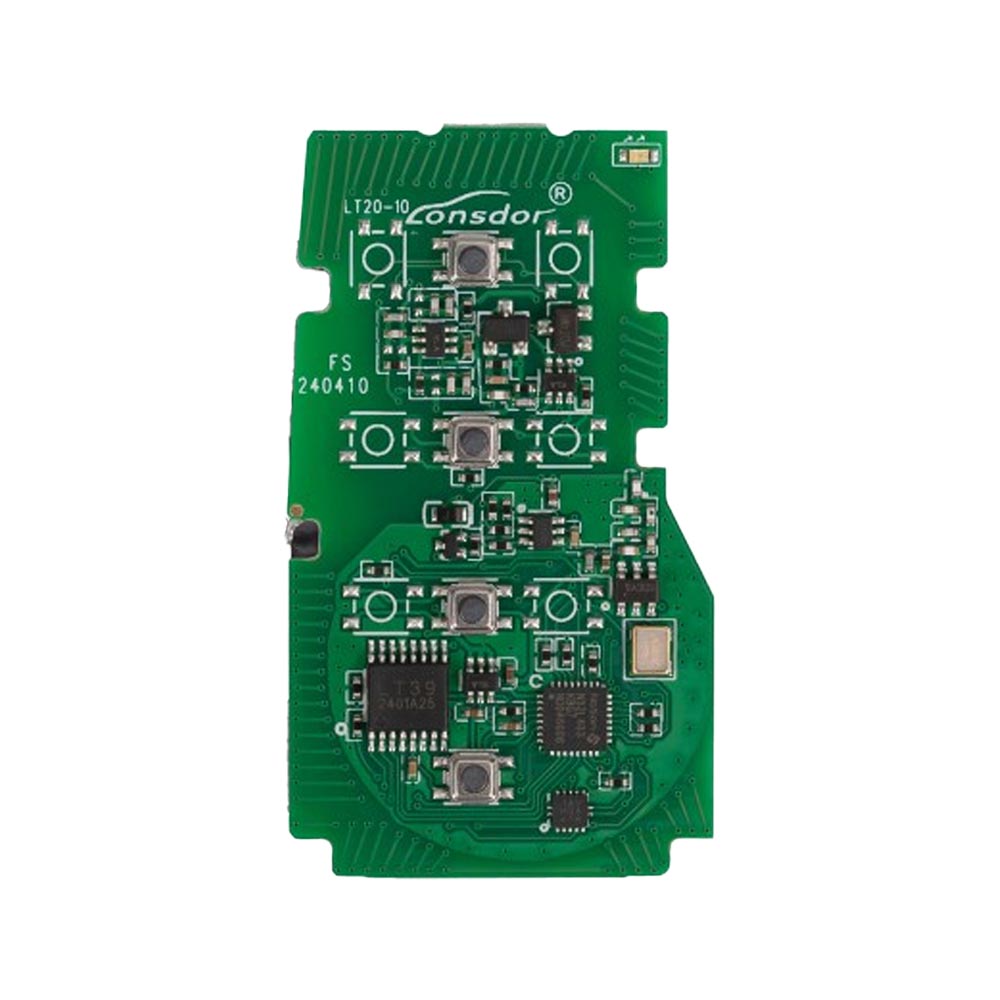 Lonsdor LT20-10 4-Button Universal Smart Key Remote Board - K518 / KH100+ Switchable Frequency - 8A+BA Chip for Toyota