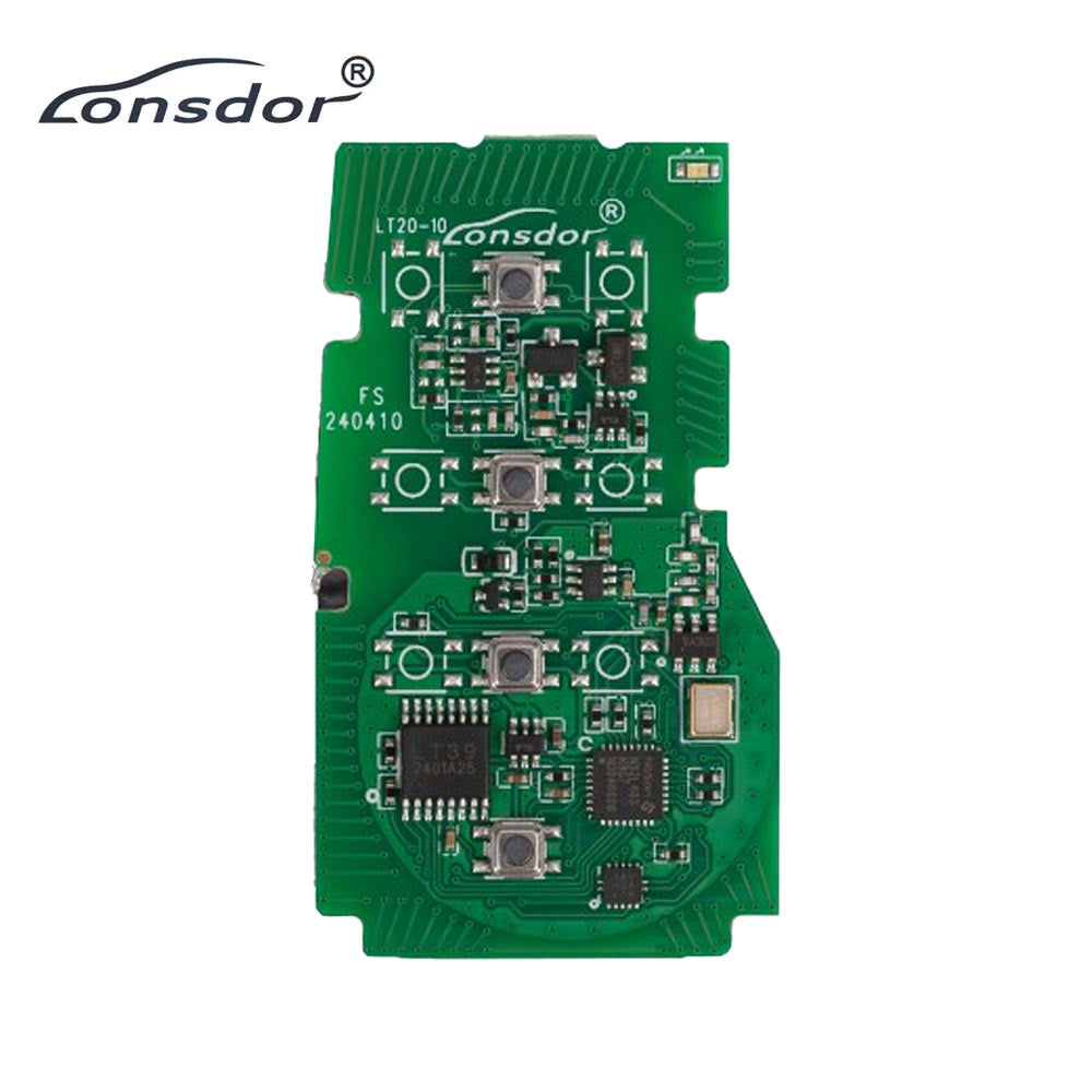 Lonsdor LT20-10 4-Button Universal Smart Key Remote Board - K518 / KH100+ Switchable Frequency - 8A+BA Chip for Toyota