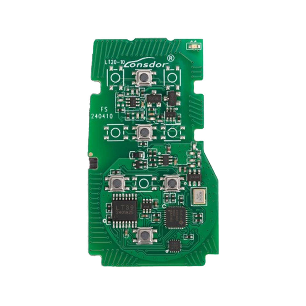 Lonsdor LT20-10 5-Button Universal Smart Key Remote Board - K518 / KH100+ Switchable Frequency - 8A+BA Chip for Toyota