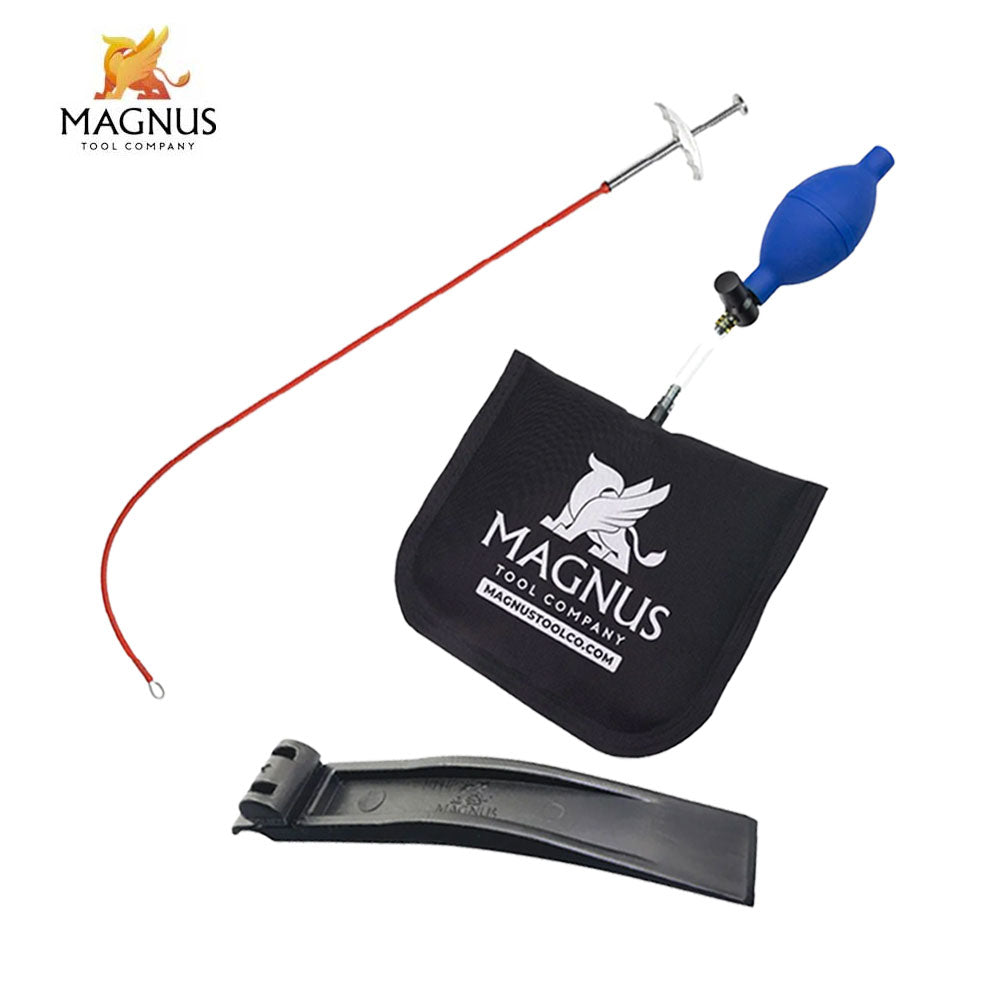 Magnus Car Door Opening Tools Bundle with Large Air Pump Wedge, Door Pry Tool and Button-Grabber Tool