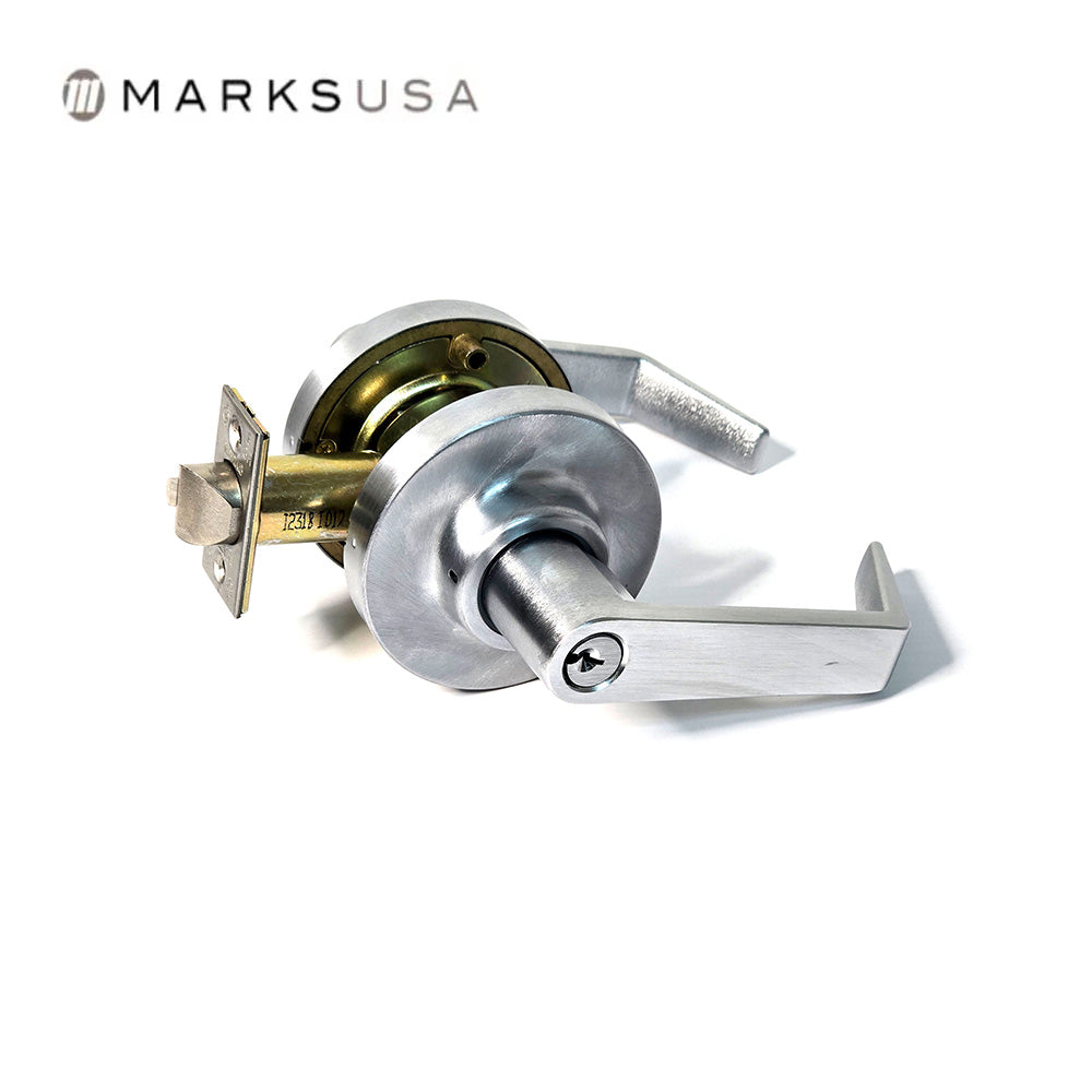 Marks USA - 195DB - Classroom Intruder Function Cylindrical Lock - American Lever 6-Pin - 3-7/16 Inch Rose Diameter - 2-3/4 Inch Backset - Non-Handed - F110 ANSI - Grade 1