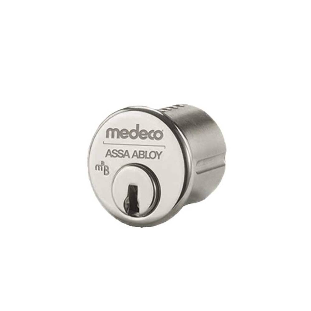 Medeco - 100100J-26-DLT-Z01 - Bi-Level Mortise Cylinder with 5-Pin DL Keyway and 1 - CT-Z01 Standard Yale Cam - 26 (Satin Chrome)