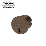 Medeco - 100200T-24-DLT-Z02 - Mortise Cylinder MedecoÂ³ with 6-Pin DL Keyway and 1-1/8 - CT-Z02 Adams Rite Cam - 24 (Dark Bronze)