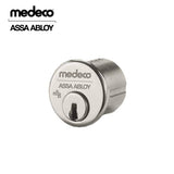 Medeco - 105200J-26-DLT-Z01 - Mortise Cylinder MedecoÂ³ Bi-Level with 6-Pin DL Keyway and 1-1/2 - CT-Z01 Standard Yale Cam - 26 (Satin Chrome)