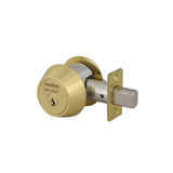 Medeco - 11C603J-05-DLT - Maxum Commercial Deadbolt with 6 Pin DL Keyway Single Cylinder and 2-3/8 Backset - MedecoÂ³ BiLevel - 05 (Bright Brass)