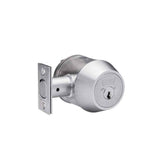 Medeco - 11C603T-26-DLT - Maxum Commercial Deadbolt with 6 Pin DL Keyway Single Cylinder and 2-3/8 Backset - MedecoÂ³ - 26 (Satin Chrome)