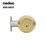 Medeco - 11C623J-05-DLT - Maxum Commercial Deadbolt with 6 Pin DL Keyway Double Cylinder and 2-3/8 Backset - MedecoÂ³ BiLevel - 05 (Bright Brass)