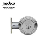 Medeco - 11C623J-26-DLT - Maxum Commercial Deadbolt with 6 Pin DL Keyway Double Cylinder and 2-3/8 Backset - MedecoÂ³ BiLevel - 26 (Satin Chrome)