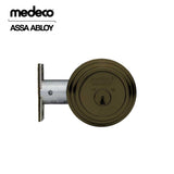 Medeco - 11R503T-10-DLT - Maxum Residential Deadbolt with 5 Pin DL Keyway Single Cylinder and 2 3/8 Backset - MedecoÂ³ - 10 (Satin Brass Blackened)