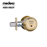 Medeco - 11R504T-05-DLT - Maxum Residential Deadbolt with 5 Pin DL Keyway Single Cylinder and 2-3/4 Backset - MedecoÂ³ - 05 (Bright Brass)