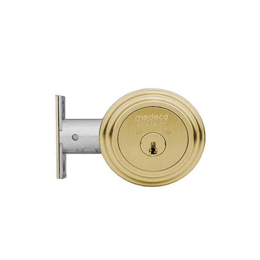 Medeco - 11R524T-05-DLT - Maxum Residential Deadbolt with 5 Pin DL Keyway Double Cylinder and 2-3/4 Backset - MedecoÂ³ - 05 (Bright Brass)