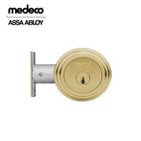 Medeco - 11R524T-05-DLT - Maxum Residential Deadbolt with 5 Pin DL Keyway Double Cylinder and 2-3/4 Backset - MedecoÂ³ - 05 (Bright Brass)