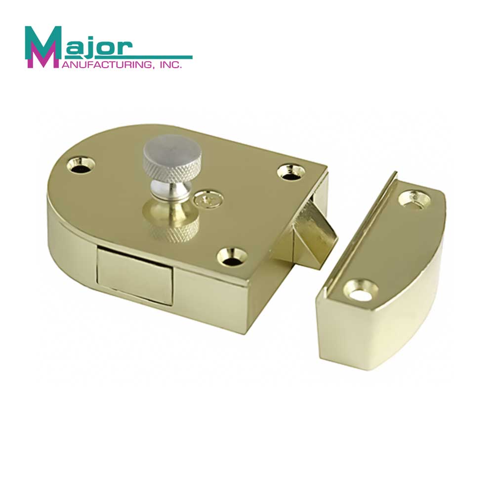 Major Mfg - S200-SPB - Secret Gate Latch - Plated Brass Finish