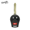 Simple Key 3-Button Remote w/ Panic and EZ Installer for 2004-2018 Nissan