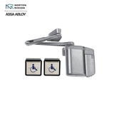 Norton - 5831xSQPB - ADAEZ Pro Door Operator Kit with Two Square Push Buttons and Push Side Regular Arm  - Grade 1 - 689 (Aluminum)