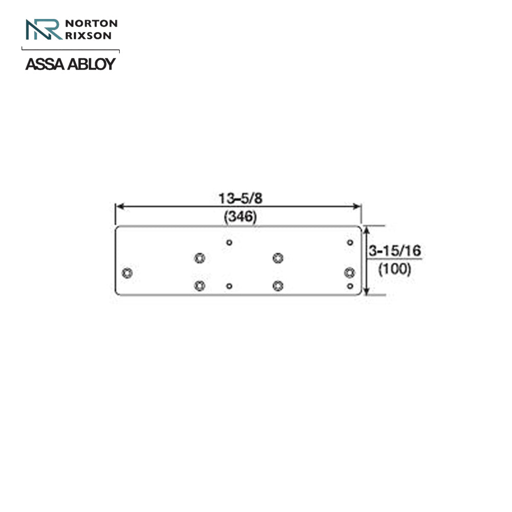 Norton - 7786 - Drop Plate for 7500 Series with Narrow Frame - 689 (Aluminum Painted)