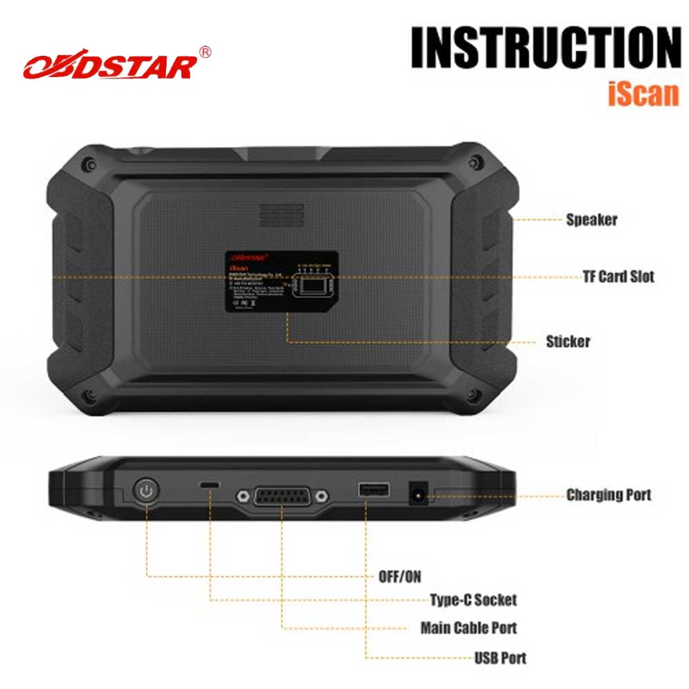 OBDSTAR iScan Ducati Motorcycle Diagnostic Scanner and Key Programmer Support Multi-languages Service Light Reset