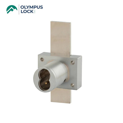 OLYMPUS LOCK - 721DW - Small Format (BEST) IC Core Deadbolt Cabinet Drawer Lock -  1-3/8 Cylinder Length - Long Bolt - No Key Retaining - No High Security - US26D (Satin Chrome-626)