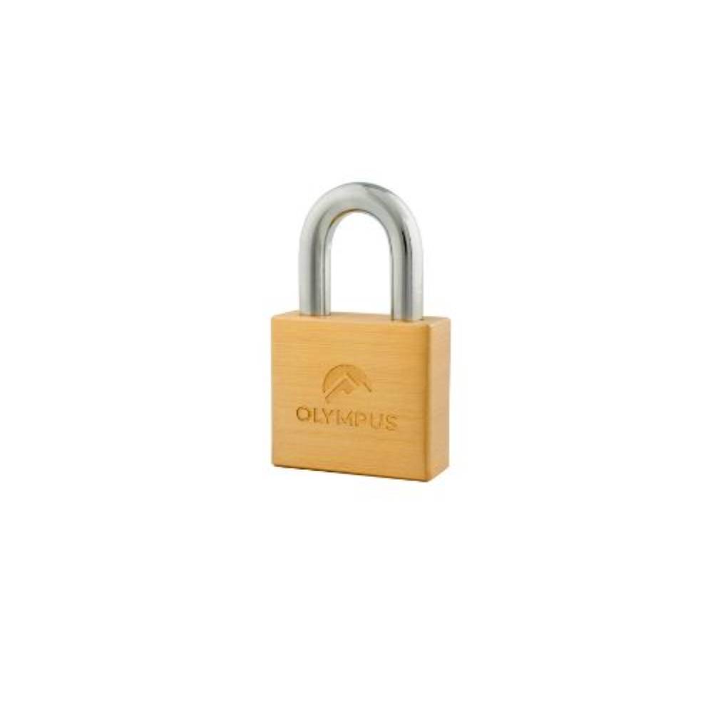 OLYMPUS LOCK - PN50 - Brass Padlocks - N Series National - 1-1/16 Inch Opening Optional Shackle - Optional Keying - US4 (Satin Brass-606)