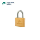 OLYMPUS LOCK - PN50 - Brass Padlocks - N Series National - 1-1/16 Inch Opening Optional Shackle - Optional Keying - US4 (Satin Brass-606)