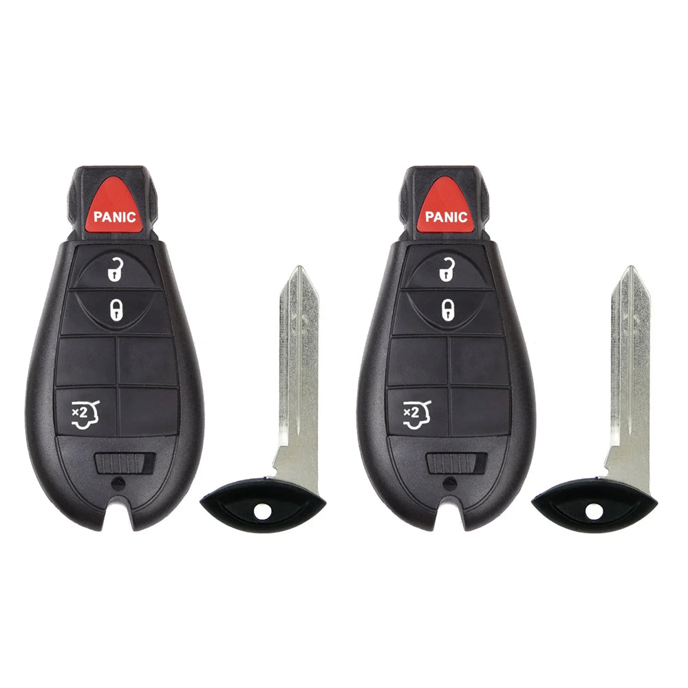 2008 - 2012 Jeep Fobik Key 4B FCC# IYZ-C01C (2 Pack)