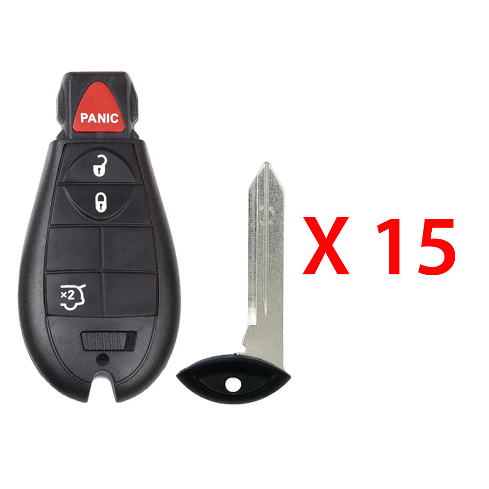 2008 - 2012 Jeep Fobik Key 4B FCC# IYZ-C01C (15 Pack)