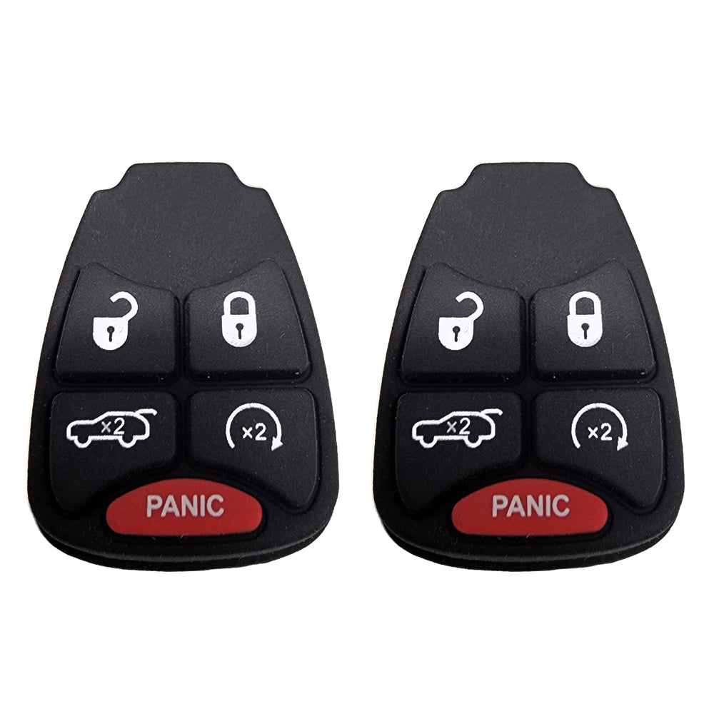 2007 Jeep Commander Grand Cherokee Remote Rubber Pad 5 Buttons (2 Pack)