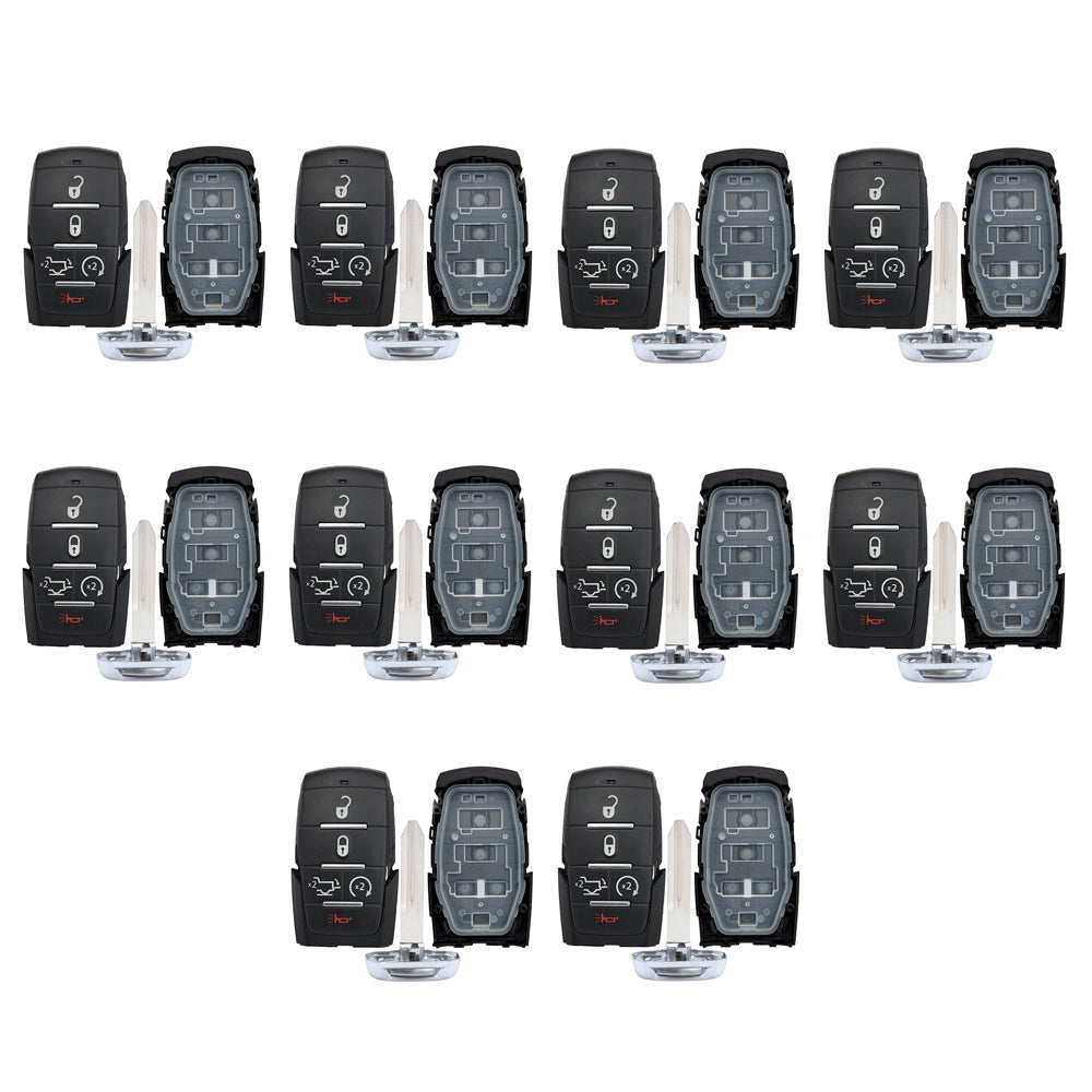 2019 - 2022 RAM 1500 Smart Key Shell 5B Fits for FCC# OHT-4882056 (10 Pack)