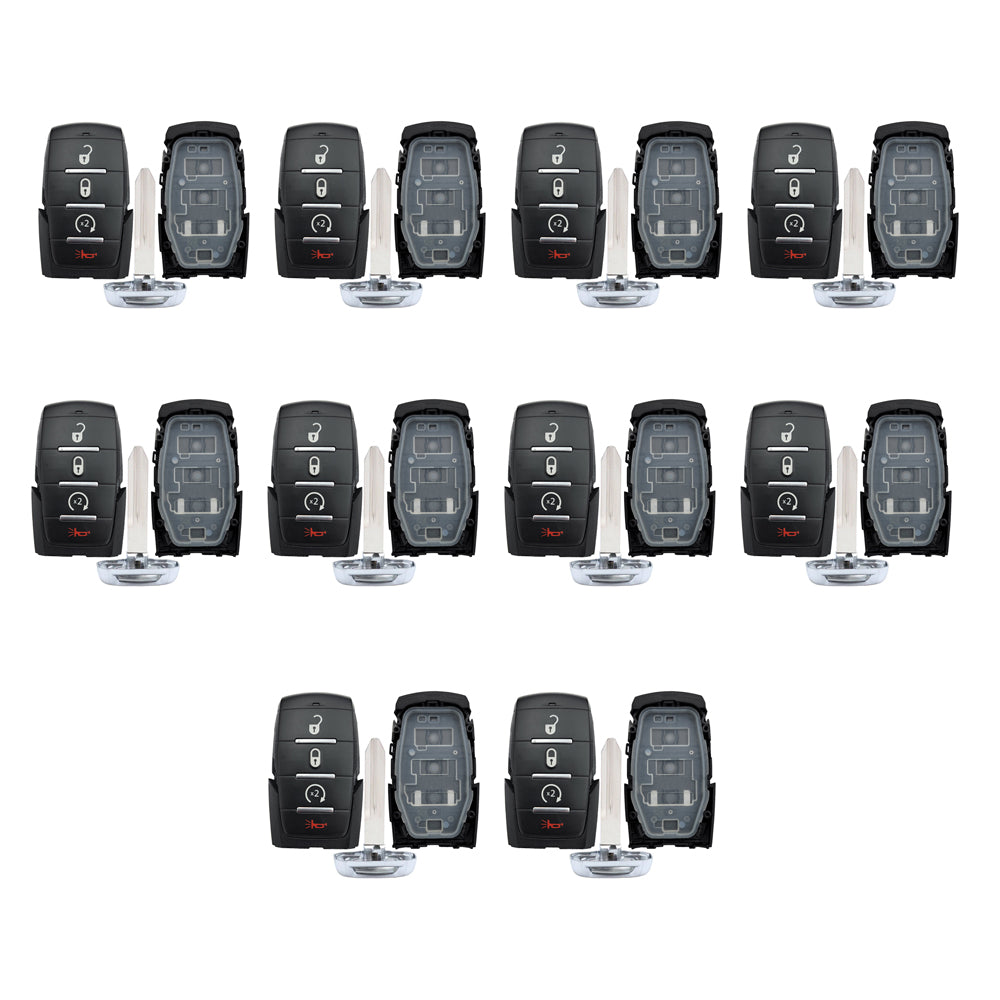 2019 - 2022 RAM 1500 Smart Key Shell 4B Fits for FCC# OHT-4882056 (10 Pack)