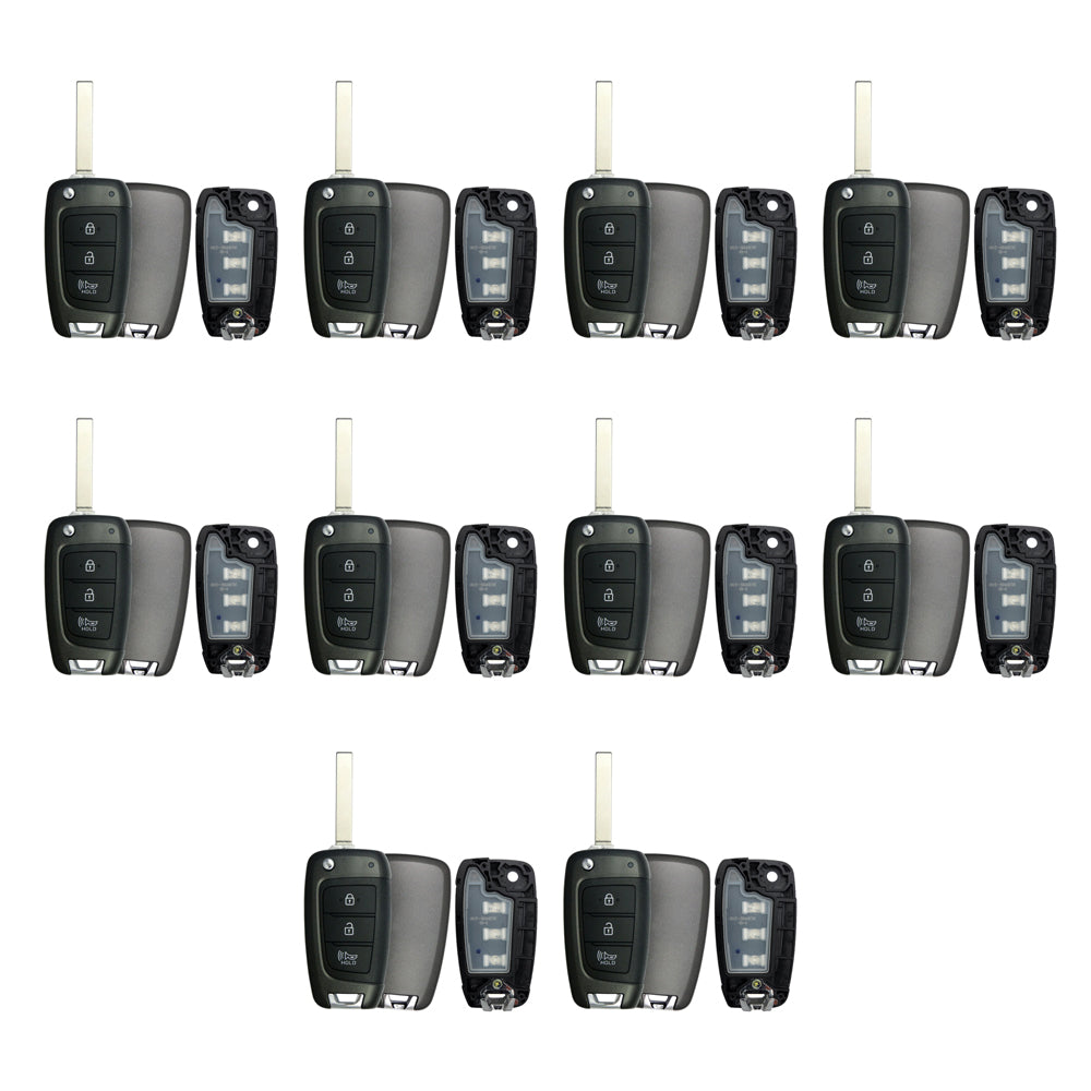 2020 - 2022 Hyundai Flip Key Shell 3B (10 Pack)