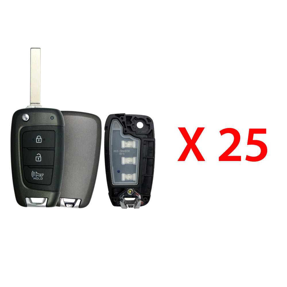 2020 - 2022 Hyundai Flip Key Shell 3B (25 Pack)