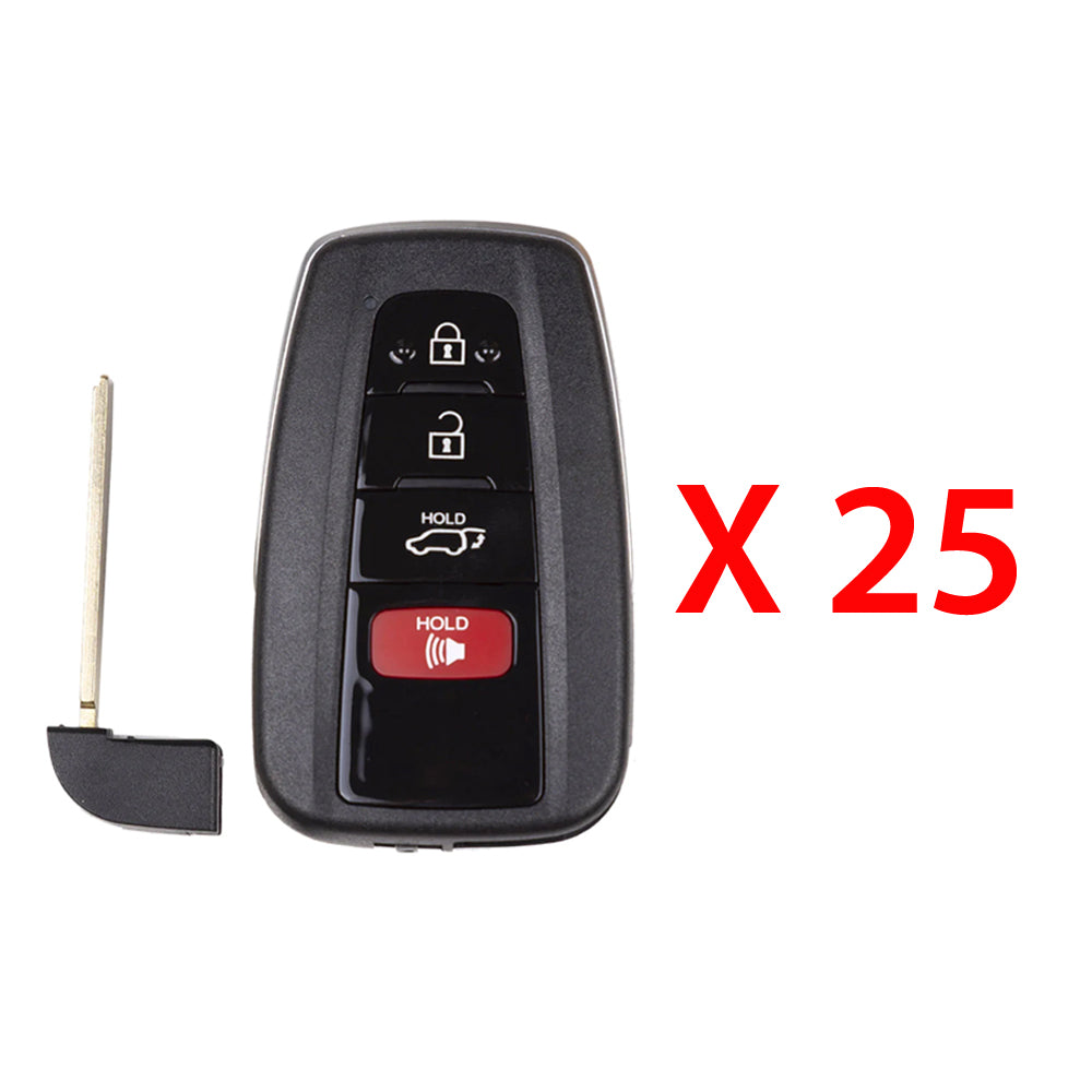 2019 - 2022 Toyota Highlander RAV4 Smart Key Shell 4B (25 Pack)