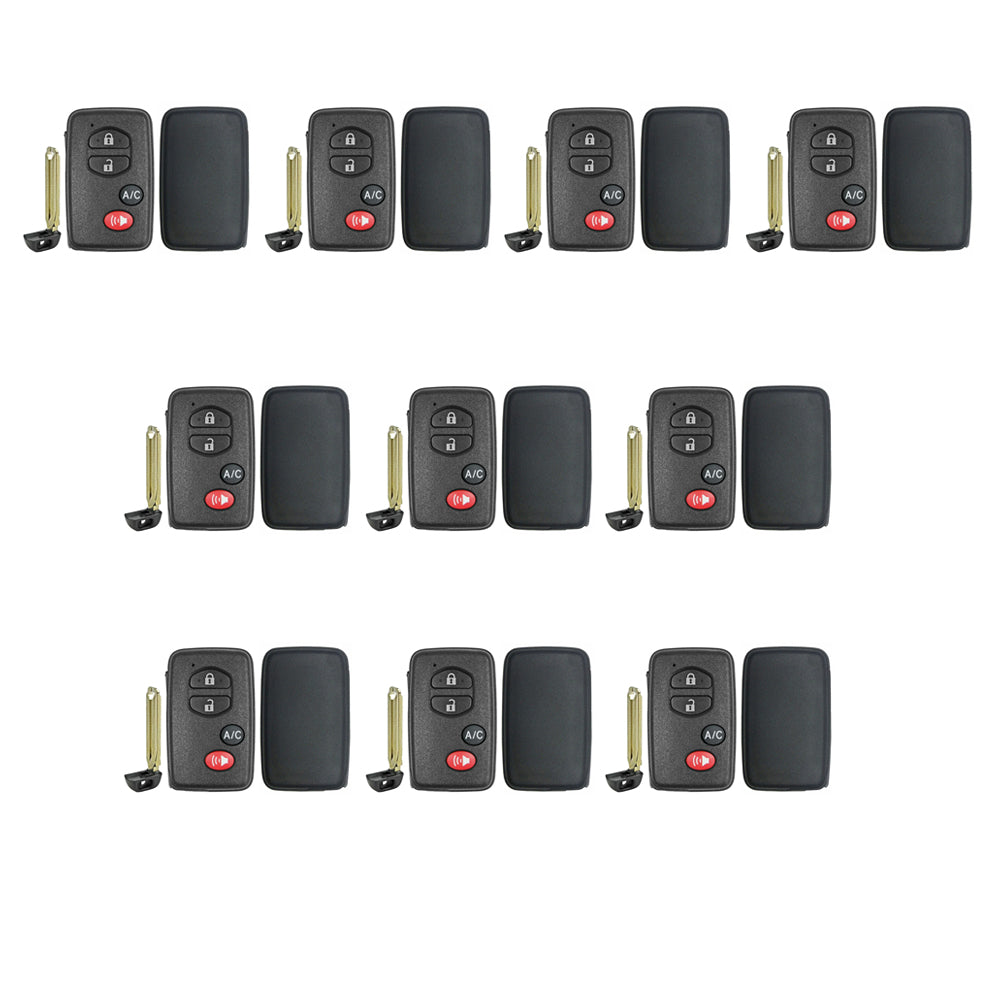 2010 - 2015 Toyota Prius Smart Key Shell 4B for FCC# HYQ14ACX (10 Pack)