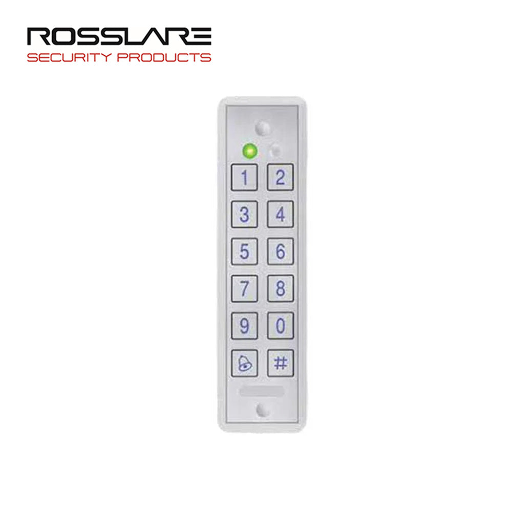 Rosslare - AYC-E65BW - Convertible Ultra-Slim Piezo Mullion Backlit Proximity and PIN Reader - White