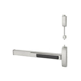 Sargent - 12-NB8715F - Surface Vertical Rod Exit Device Passage Function - Wide Stile Pushpad - 36 Inch Fire-Rated Device - J Lever with Escutcheon- Optional Handed - US32D (Satin Stainless Steel)