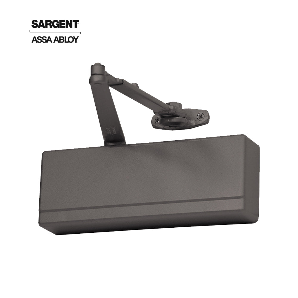 Sargent - 1431 - Powerglide Cast Iron Surface Door Closer - Standard and Top Jamb Applications - Plastic Cover - Grade 1 - EB (Sprayed Bronze Enamel to match Dark Satin Bronze)