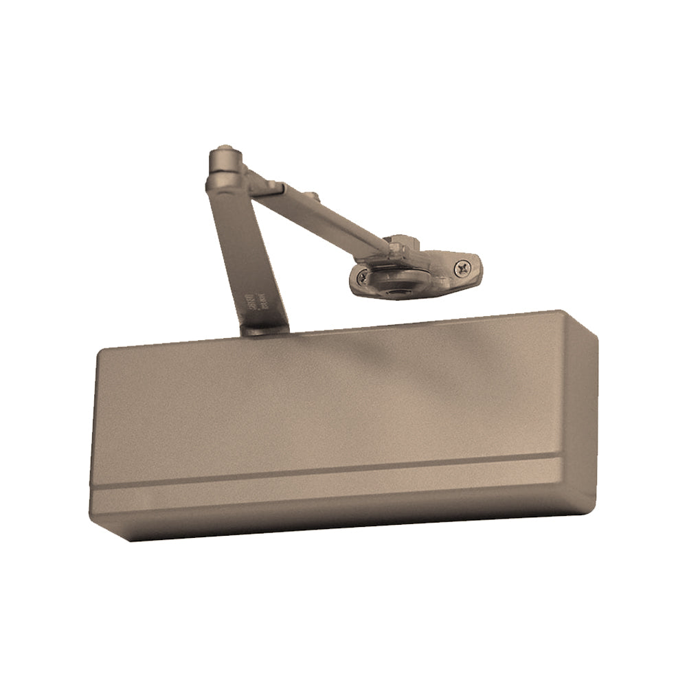 Sargent - 1431 - Powerglide Cast Iron Surface Door Closer - Standard and Top Jamb Applications - Plastic Cover - Grade 1 - EP (Sprayed Bronze Enamel to match Satin Bronze)