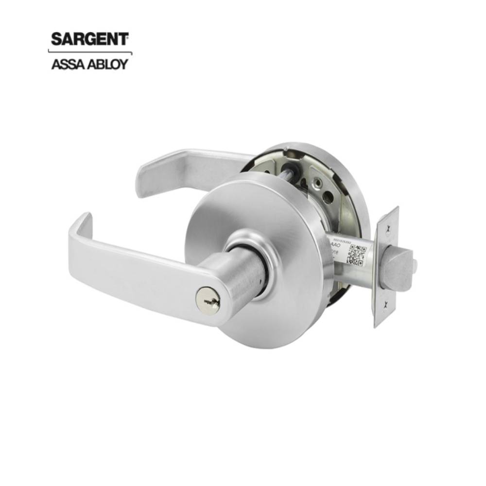 Sargent - 28-10G05 - Entrance Cylindrical Lock with 2-3/4 Inch Backset and 4-7/8 Inch ANSI Strike - L Lever - LA Keyway - Grade 1 - Optional Color