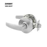 Sargent - 28-10U15 - Passage Cylindrical Lock with 2-3/4 Backset and 4-7/8 ANSI Strike - L Rose / B Lever - Grade 1 - US26D (Satin Chrome)