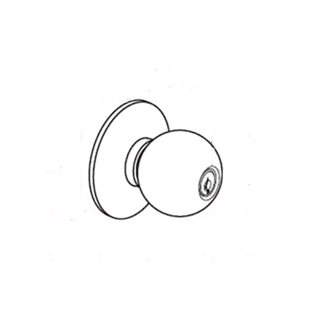 Sargent - 28-8XG05 - Cylindrical Knob Lock LB Design with 4-7/8 ANSI Strike and 2-3/4 Backset - Entry/Office - LA Keyway - US32D (Satin Stainless Steel)