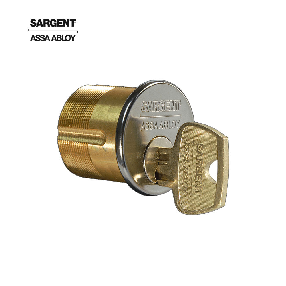 Sargent - 41-CK-32D - Mortise Cylinder with CK Keyway and 1-1/8" Length - Satin Stainless Steel