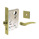 Sargent - 8204 - Storeroom Mortise Lock - Heavy Duty Standard Cylinder - LFIC - Rose Trim Function - Grade 1 - US4 (Satin Brass, Clear Coated)