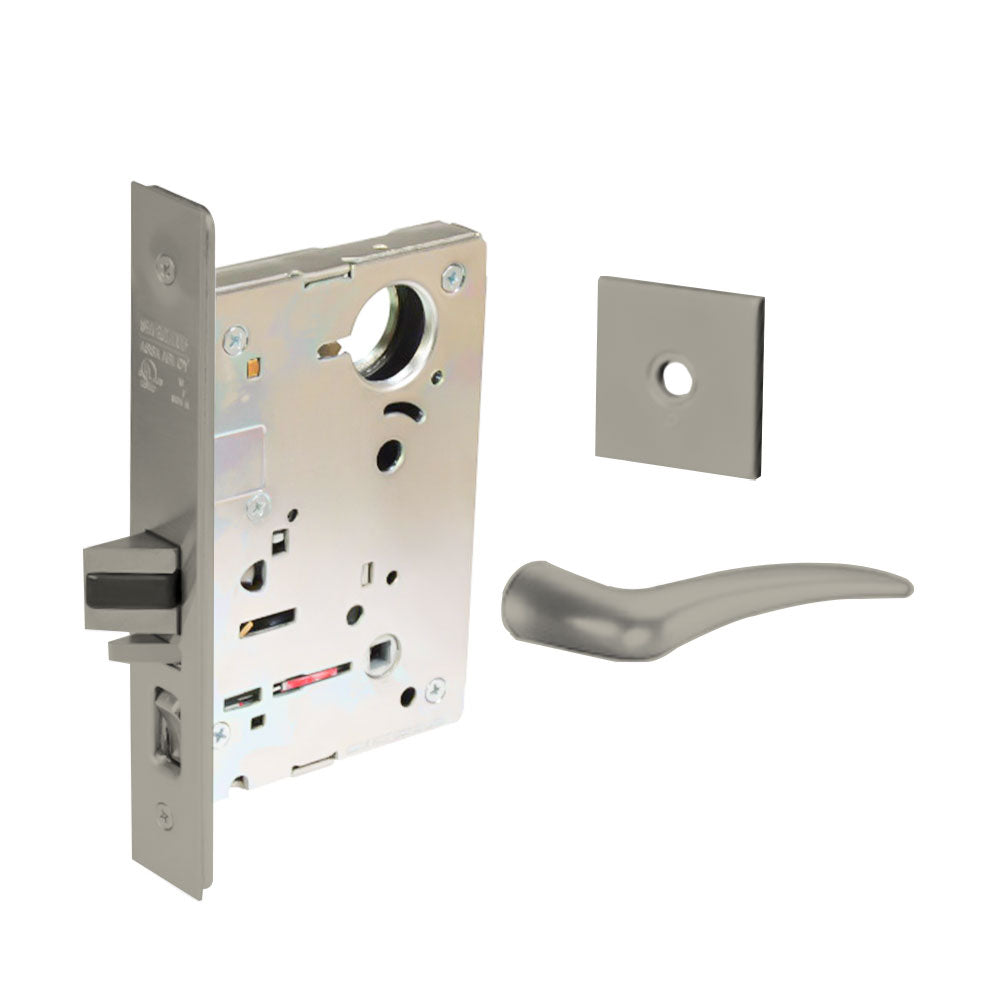 Sargent - 8204 - Storeroom Mortise Lock - Heavy Duty Standard Cylinder - LFIC - Rose Trim Function - Grade 1 - US15 (Satin Nickel Plated, Clear Coated)