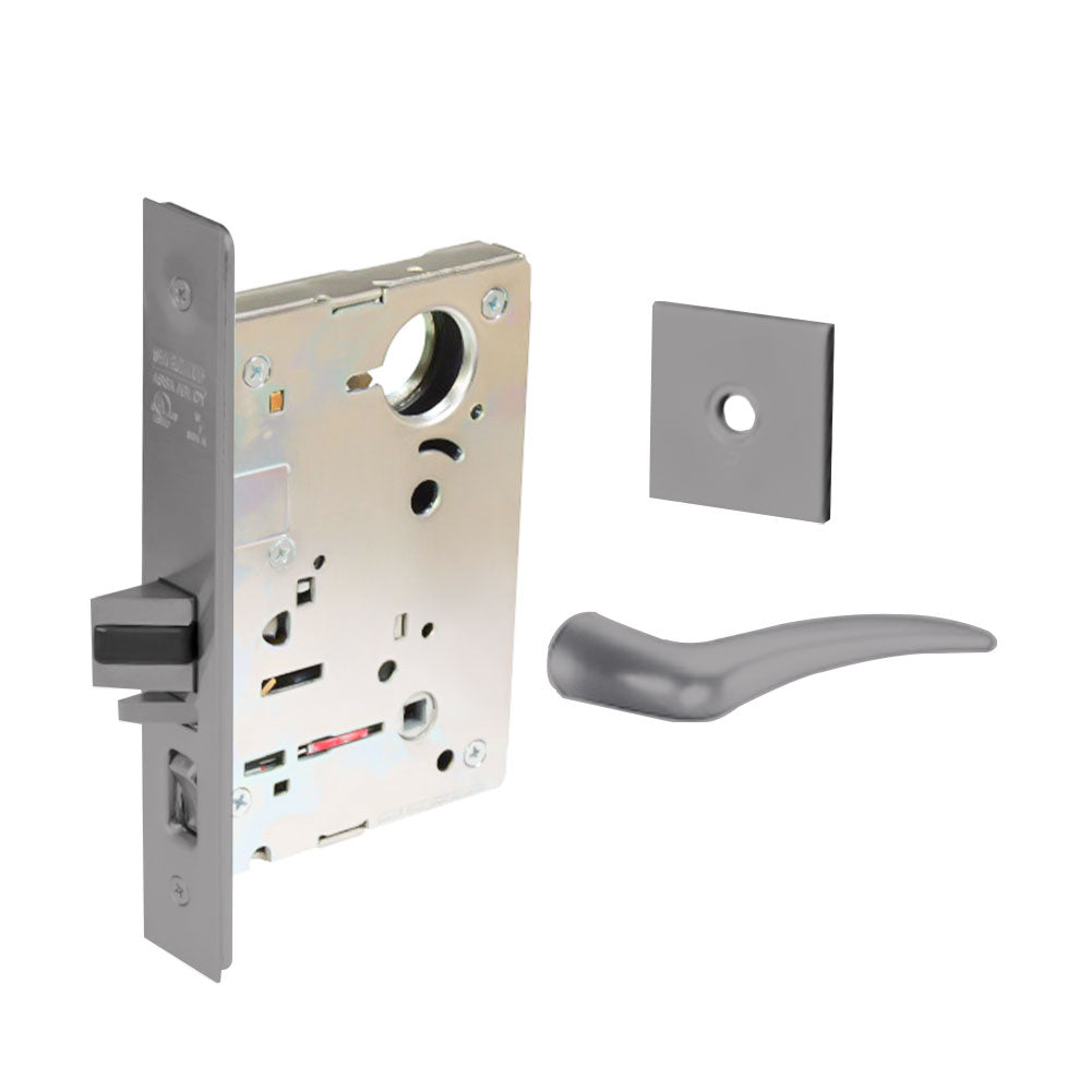 Sargent - 8204 - Storeroom Mortise Lock - Heavy Duty Standard Cylinder - LFIC - Rose Trim Function - Grade 1 - US26D (Satin Chromium Plated Over Nickel)